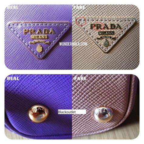 prada logo fake vs real|knock off prada purses handbags.